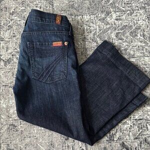 7 For All Mankind Blue Dojo Crop Jeans